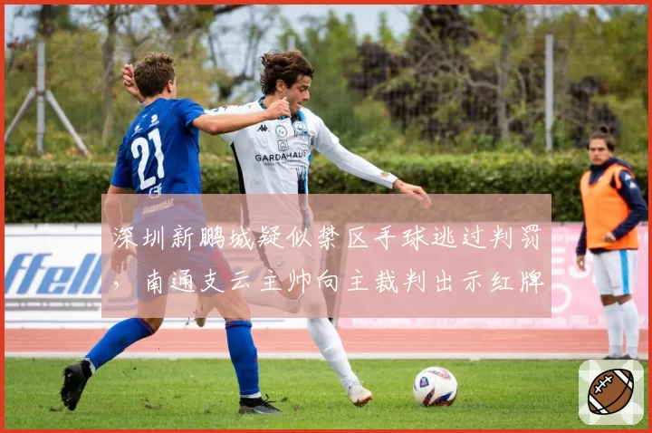 深圳新鹏城疑似禁区手球逃过判罚,南通支云主帅向主裁判出示红牌抗议